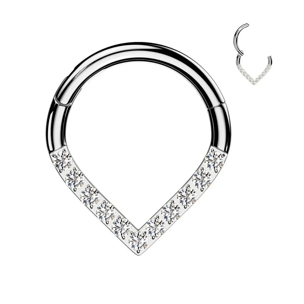Segment kruh se zirkony septum / helix / cartilage / tragus piercing (1,2 x