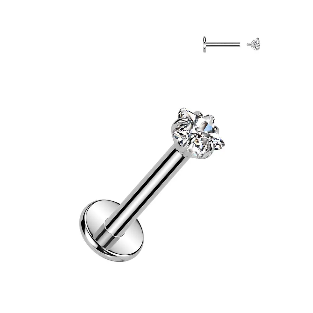 MARRE Piercing do brady - labreta titan hvězda (1,2 x