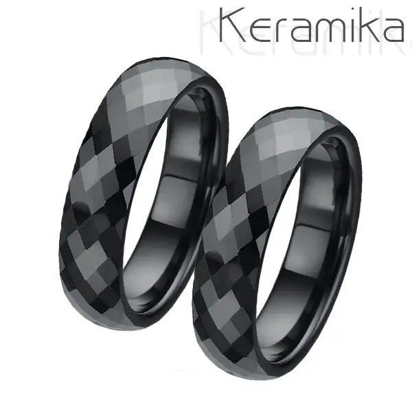 NUBIS KM1002 Keramické snubní prsteny šíře 6mm - pár - KM1002-6