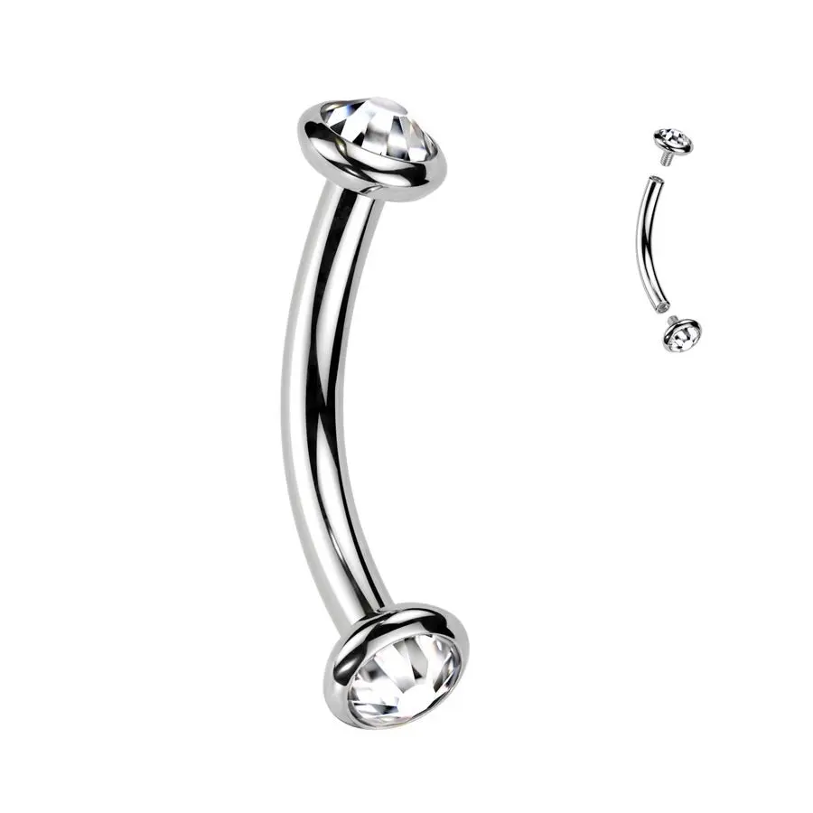 S4U Piercing do obočí TITAN (čirá) - TIT1381-C