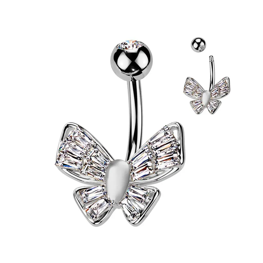 Piercing do pupíku s motýlkem - WP0075