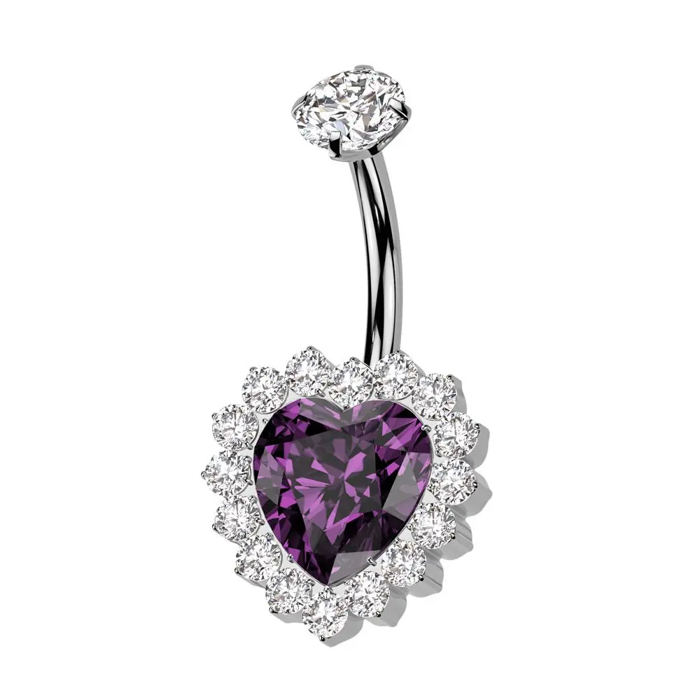 Piercing do pupíku srdce - TITAN - TIT1437-A