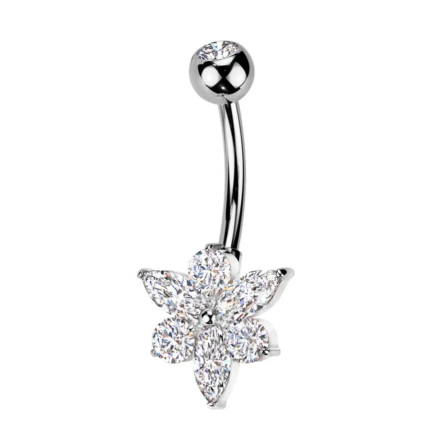 Piercing do pupíku - TITAN + bižuterie - TB002