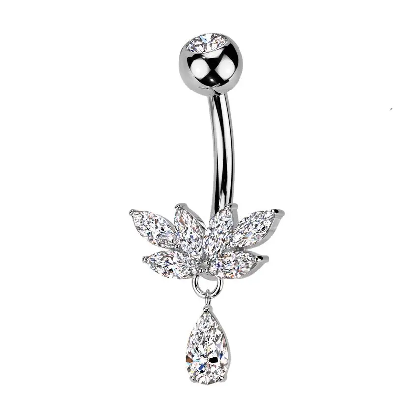 Piercing do pupíku - TITAN + bižuterie - TB008