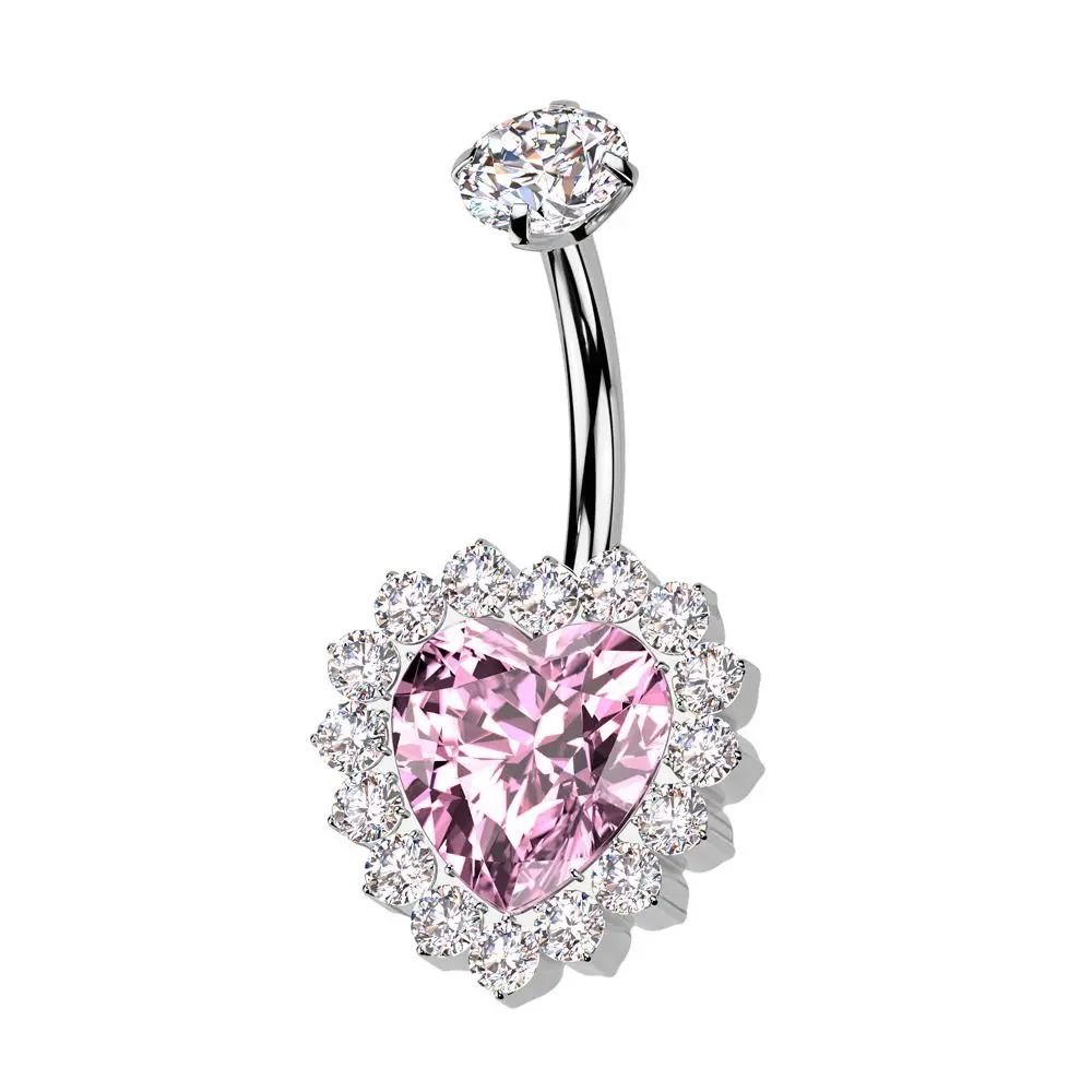 Piercing do pupíku srdce - TITAN - TIT1437-P