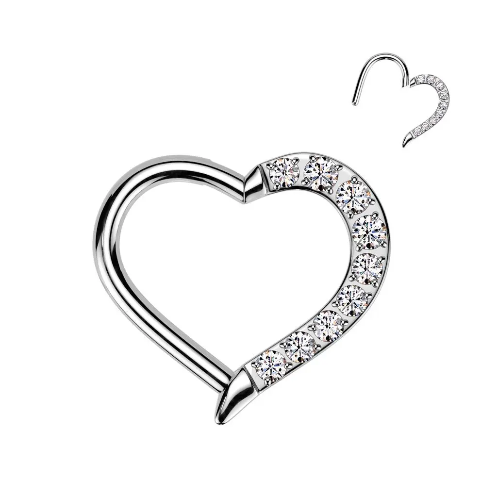 Piercing segment TITAN srdíčko (1,2 x
