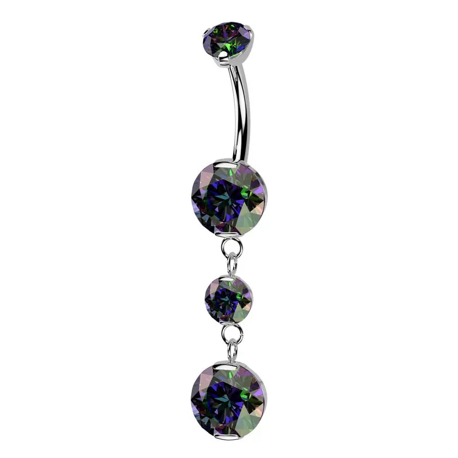 Visací piercing do pupíku - TITAN - TIT1438-VM
