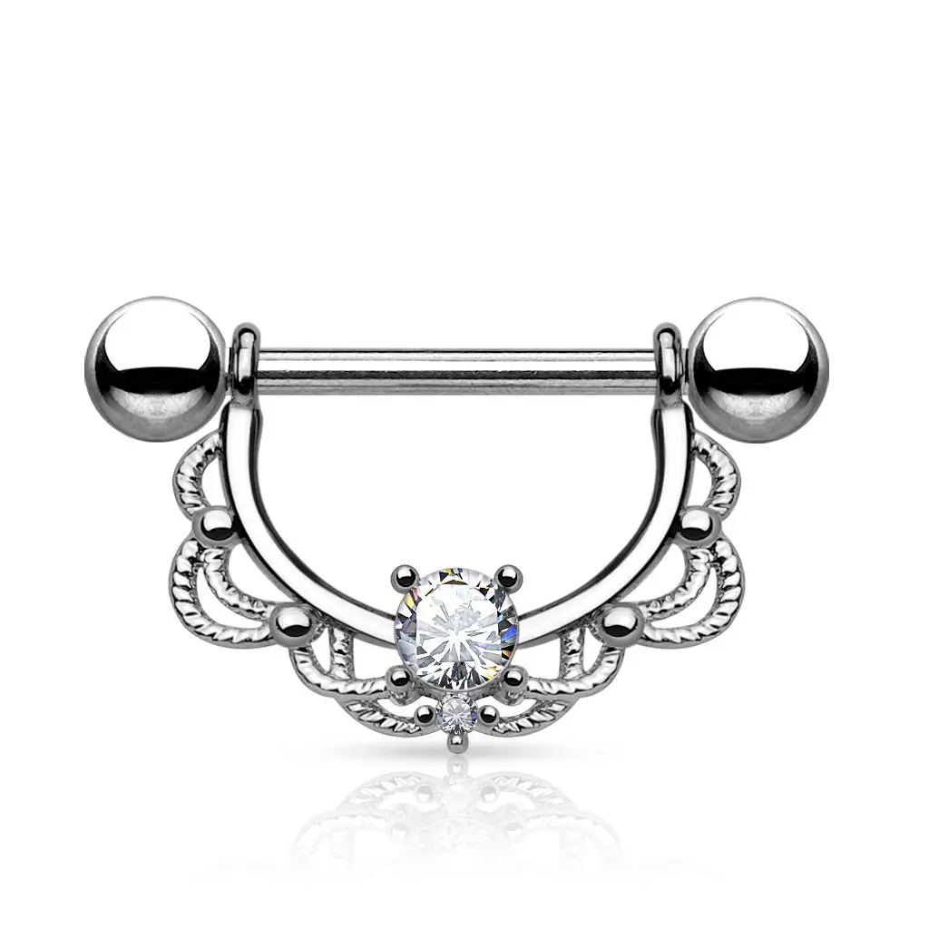 Ozdobný piercing do bradavky - BR01025