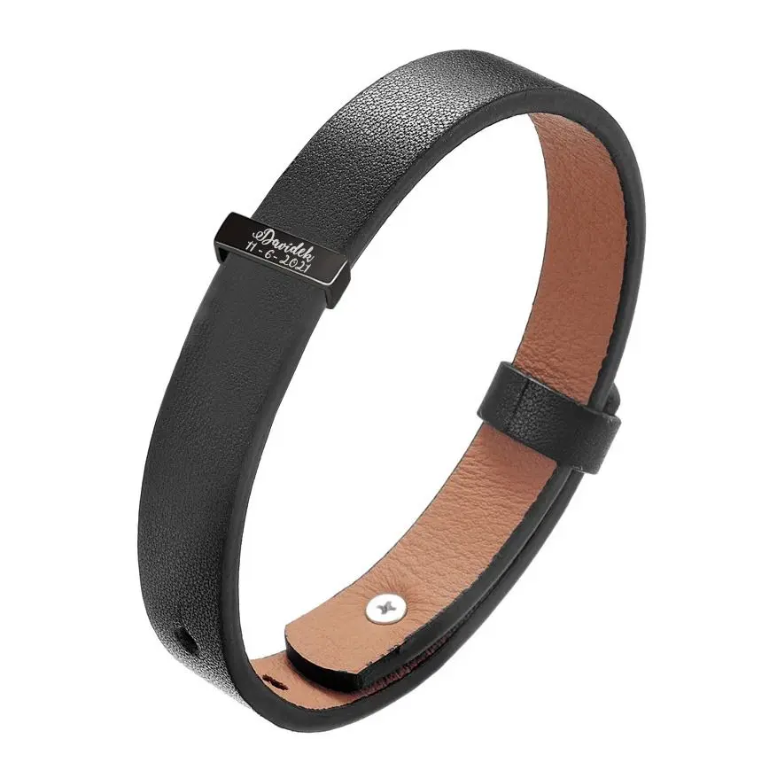 S4U Personalizovaný pánský kožený náramek - OPA224