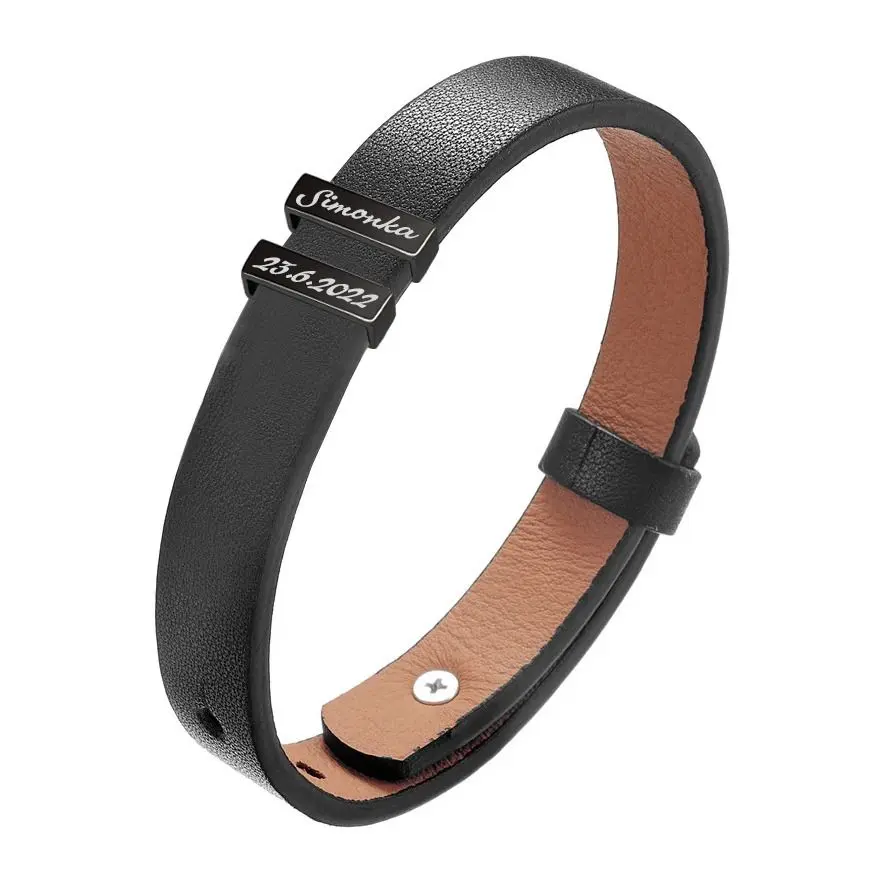 S4U Personalizovaný pánský kožený náramek - OPA225