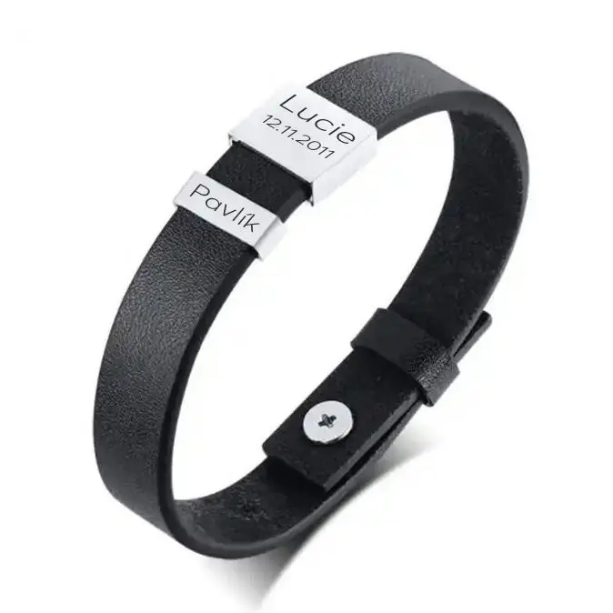 S4U Personalizovaný pánský kožený náramek - OPA1841