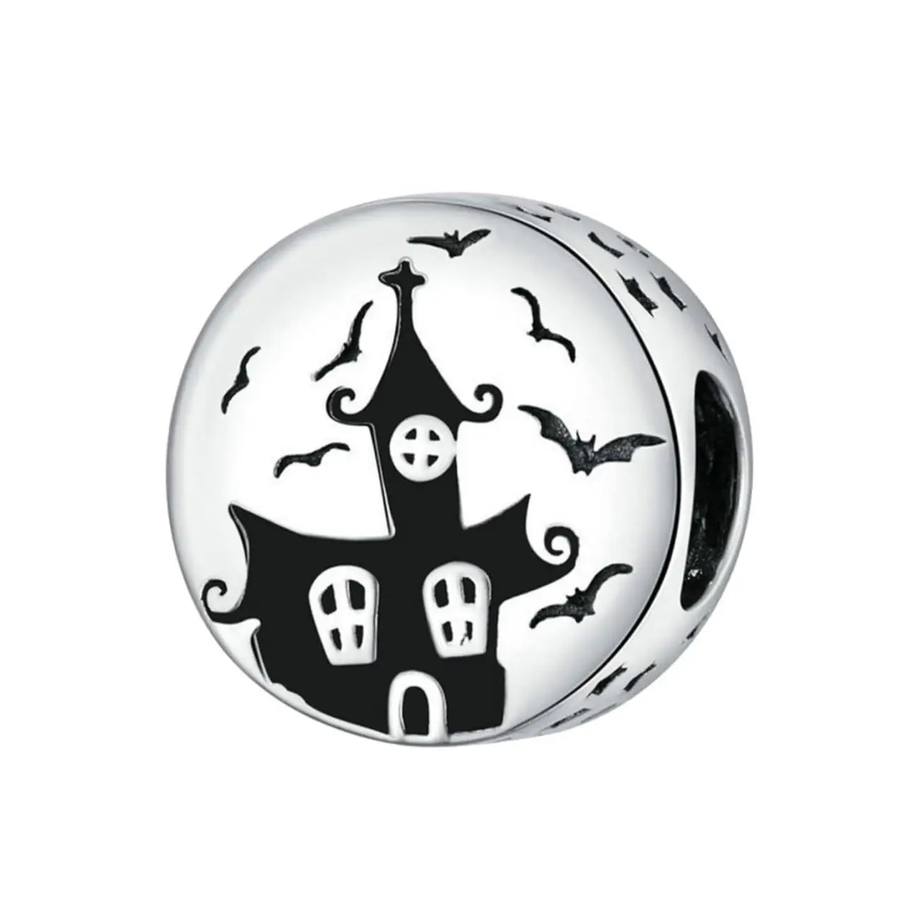 NUBIS Stříbrný přívěsek korálek na náramek Halloween - B0113