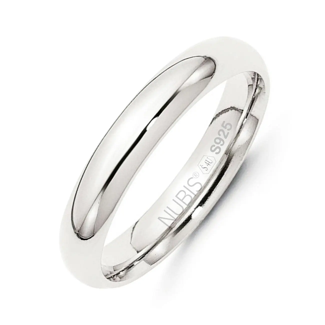 NUBIS Stříbrný prsten šíře 4 mm
