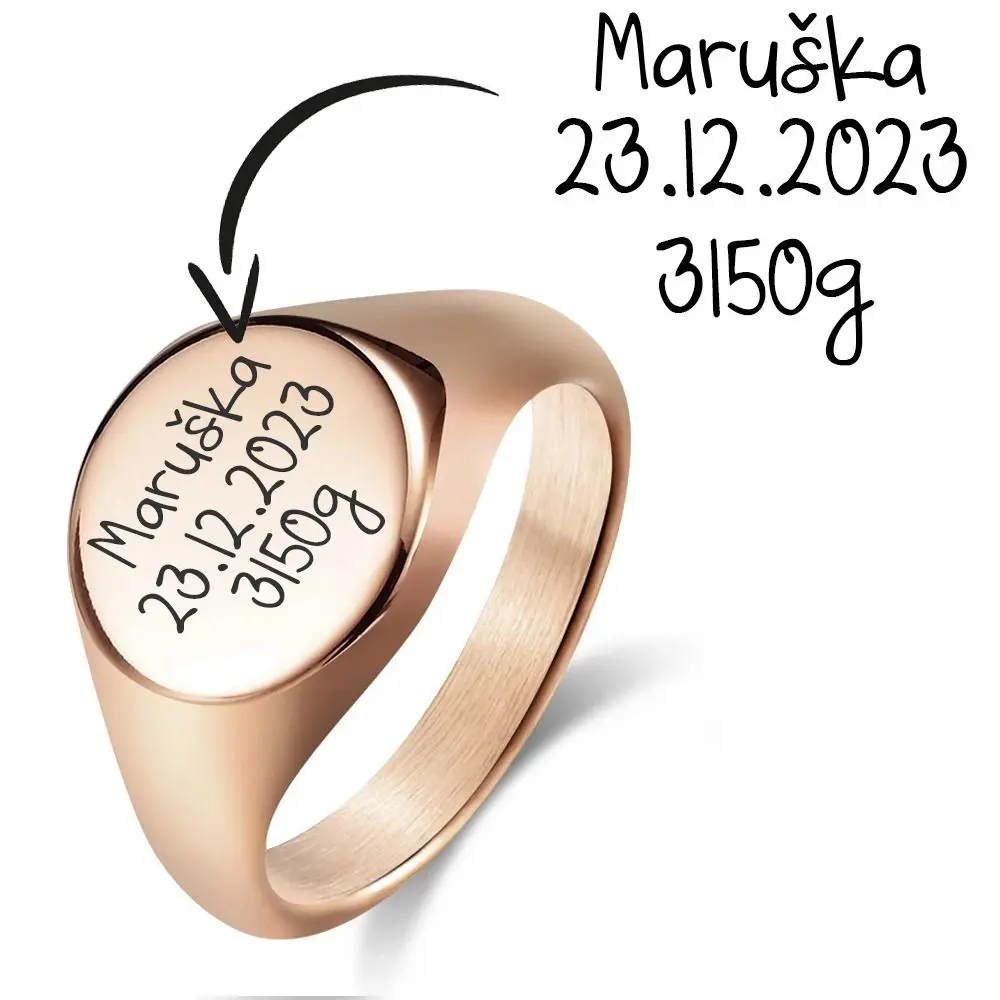 S4U Personalizovaný ocelový prsten (61) - OPR310RD-61