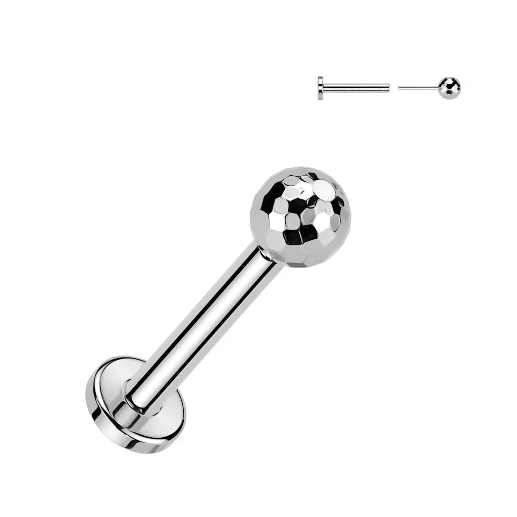 MARRE Piercing do brady - PUSH IN labreta TITAN (stříbrná) - TIT1324