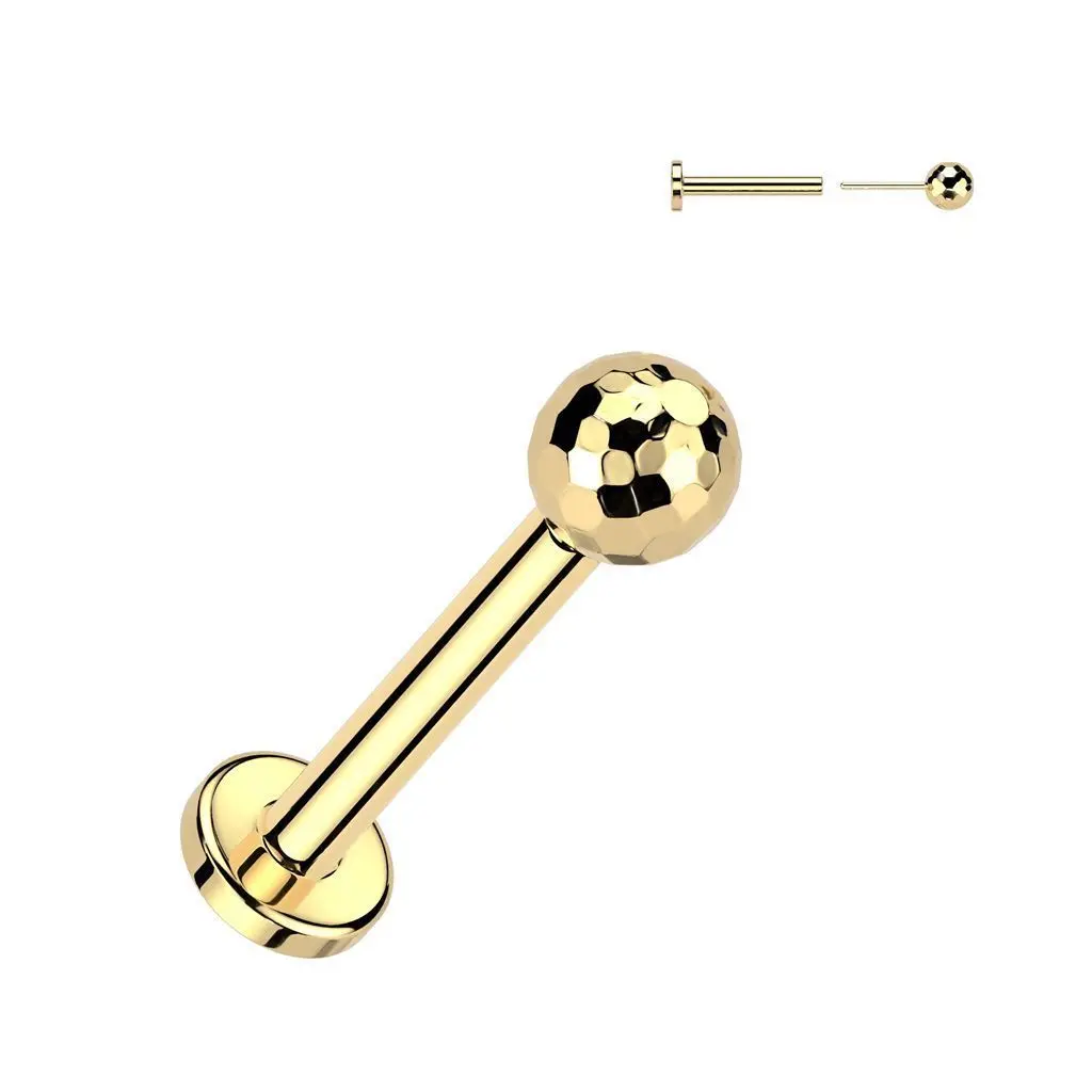 MARRE Piercing do brady - PUSH IN labreta TITAN (gold) - TIT1324