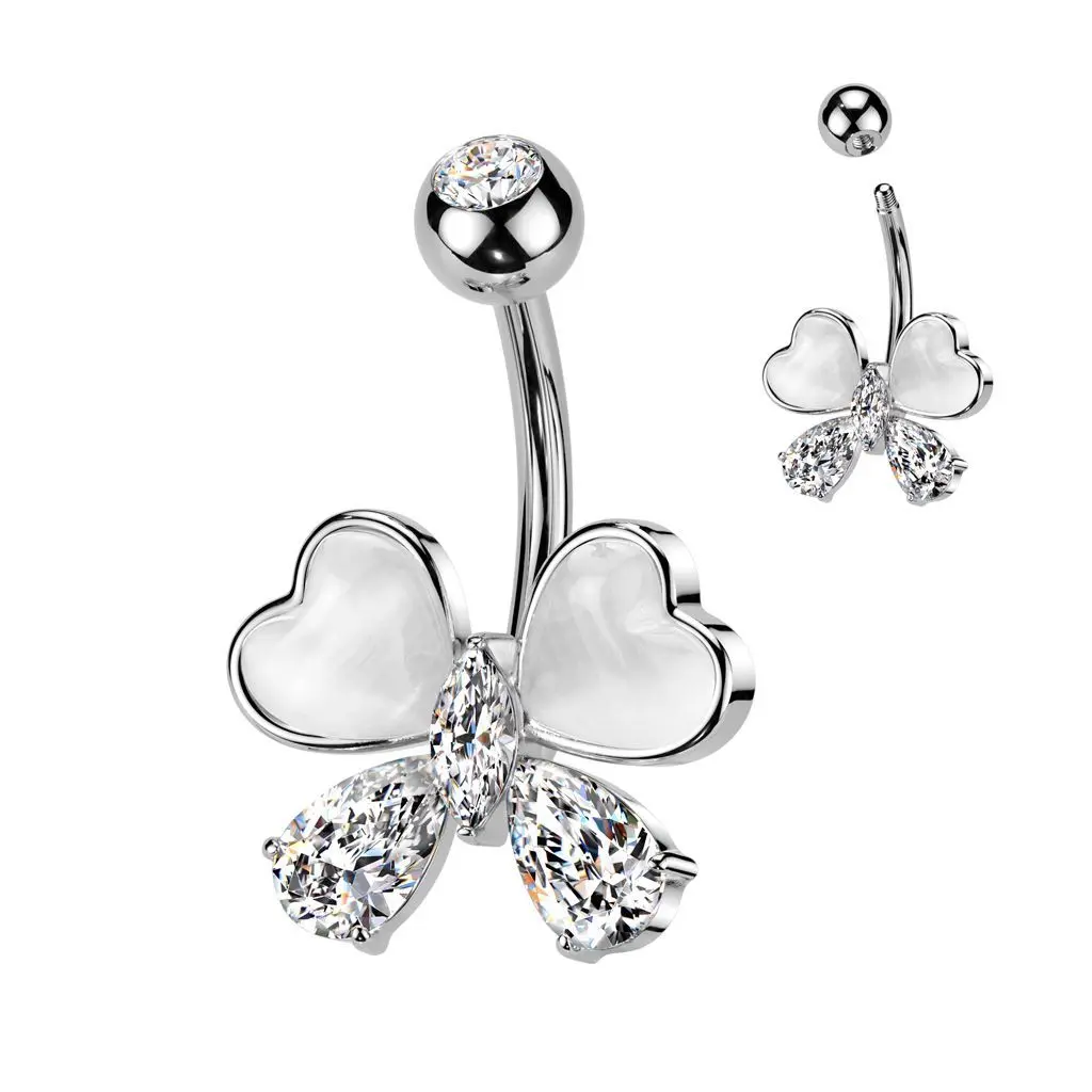 Piercing do pupíku - mašlička