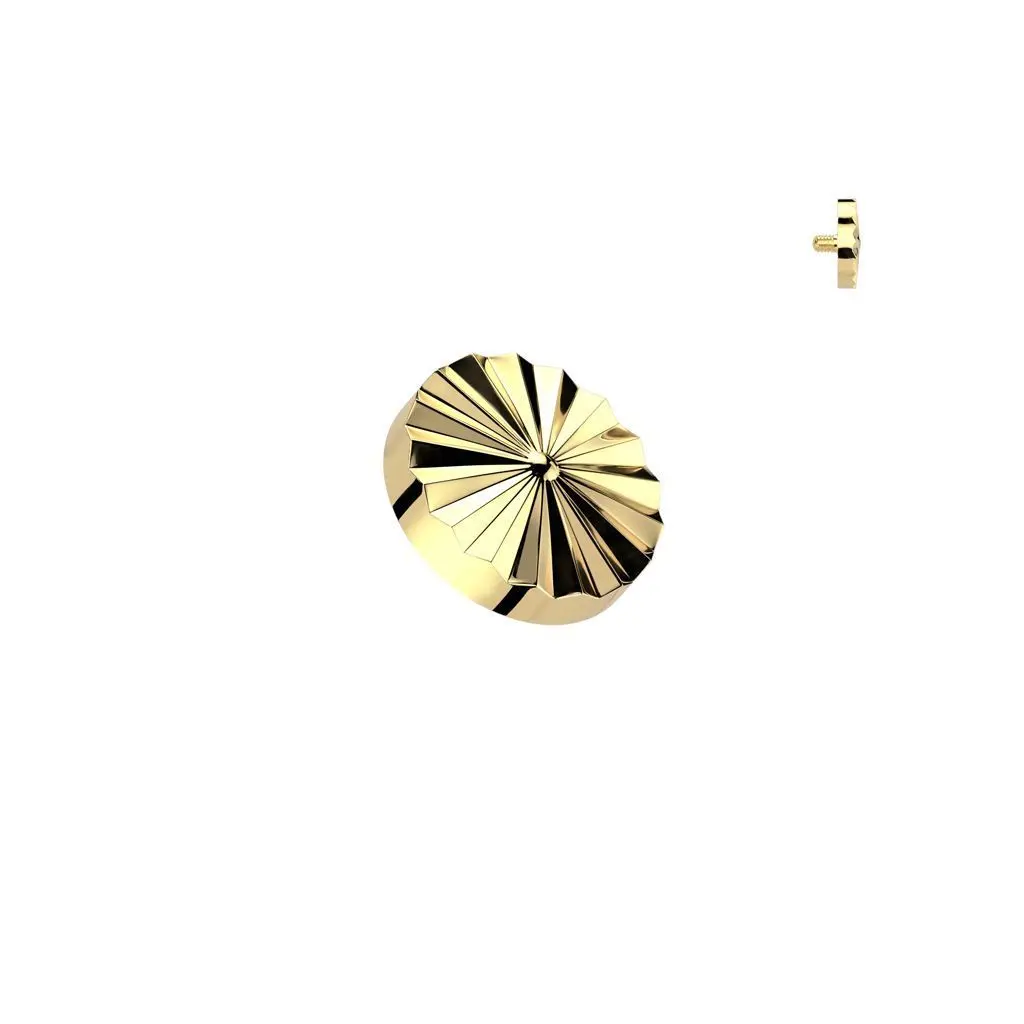 Náhradní zlacená ozdoba k dermálu TITAN, závit 1,6 mm - MD041