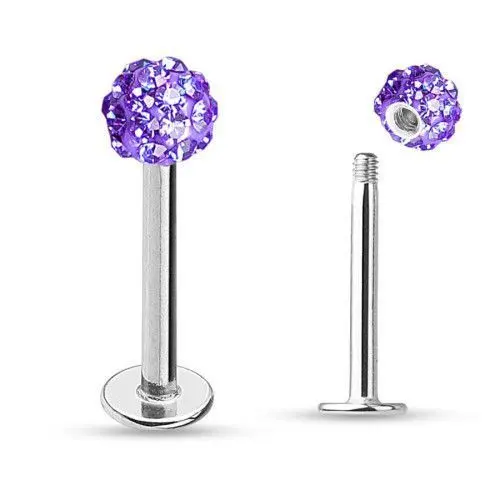 MARRE Piercing do brady - labreta s krystaly