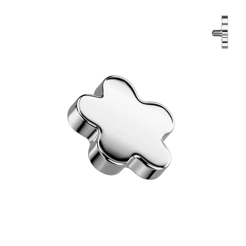 MARRE Náhradní ozdoba kytička k dermálu TITAN, závit 1,6 mm (stříbrná) - MD044