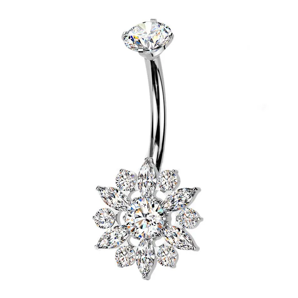 MARRE Piercing do pupíku kytička - TITAN - TIT1596