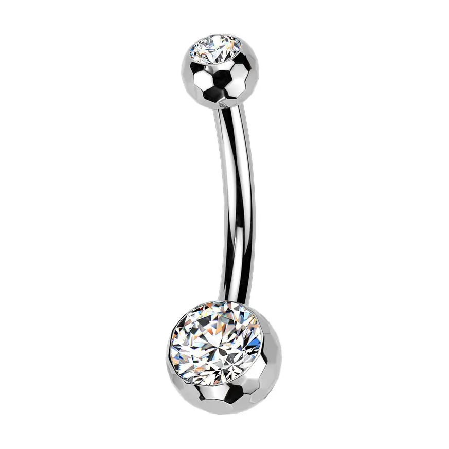 MARRE Piercing do pupíku banánek malý - TITAN, kuličky 4 a 6 mm - TIT1594