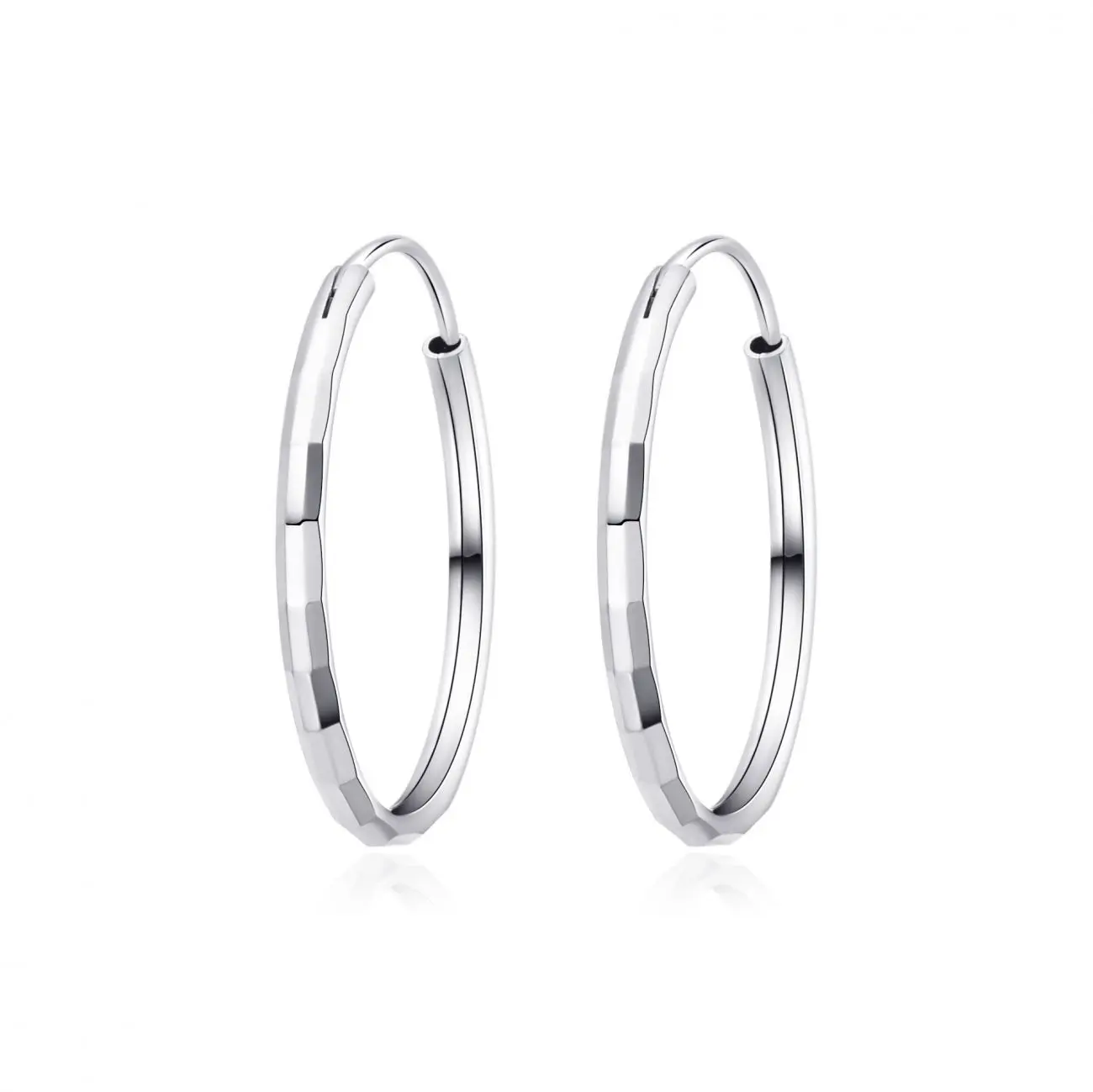 NUBIS Drobné stříbrné náušnice kruhy 16 mm - NB-3042-16
