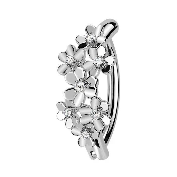 MARRE Piercing do pupíku s kytičkami - WP0107