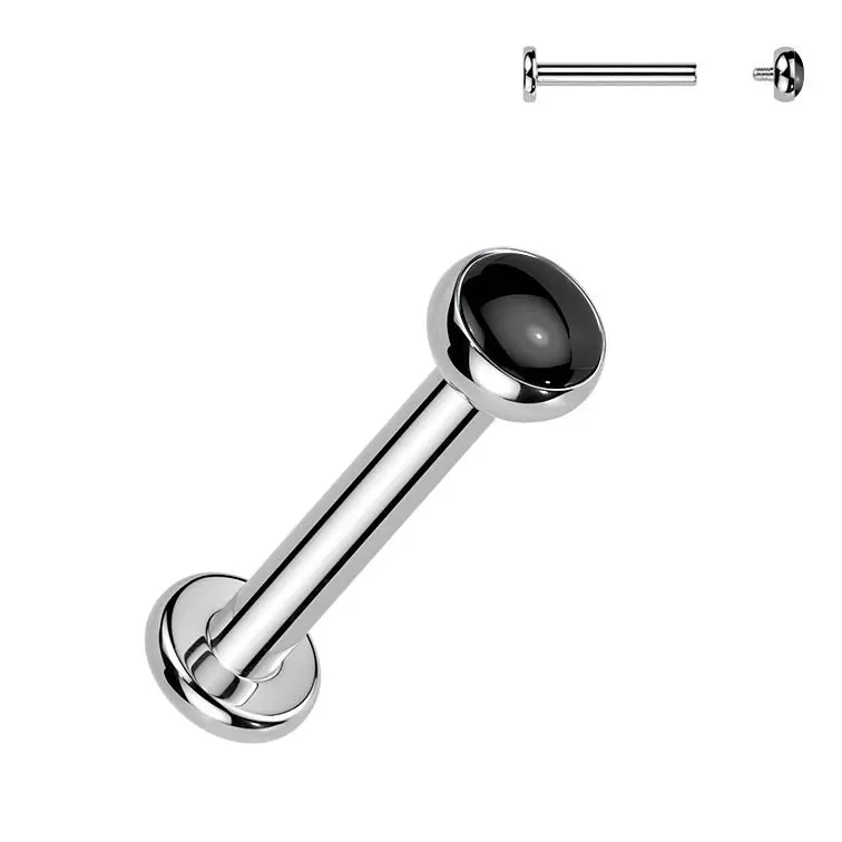 MARRE Piercing do brady - labreta Onyx TITAN (1,2 x
