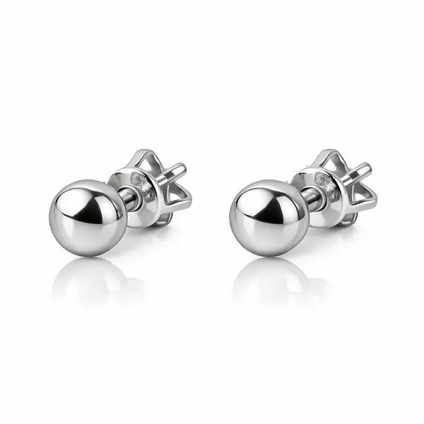 Stříbrné náušnice pecky 4 mm