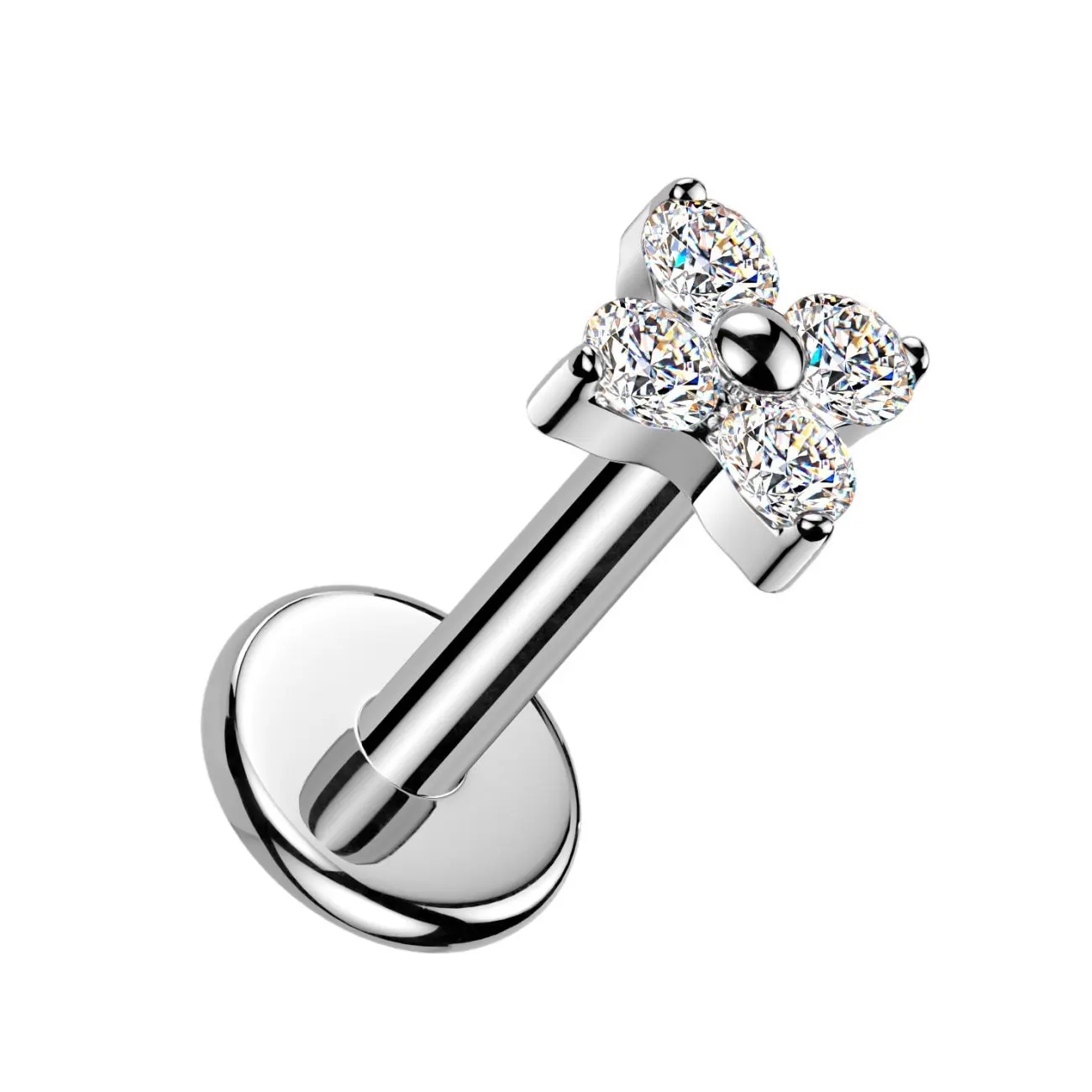 MARRE Piercing do brady labreta květina se zirkony TITAN (1,2 x