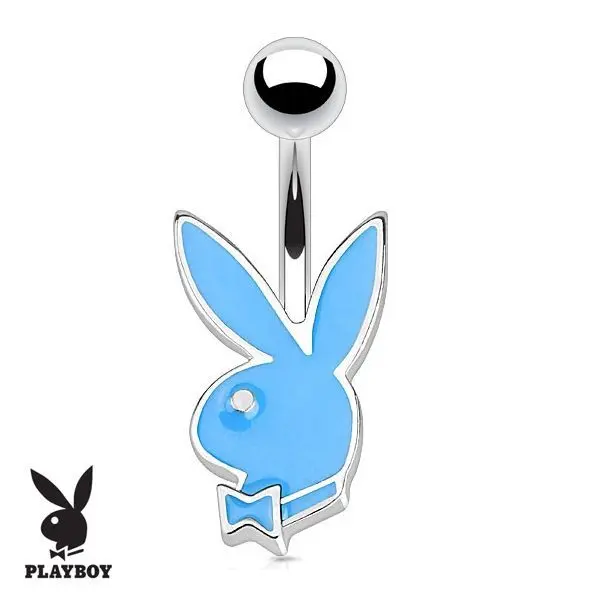 Piercing do pupíku zajíček Playboy (tyrkysová)