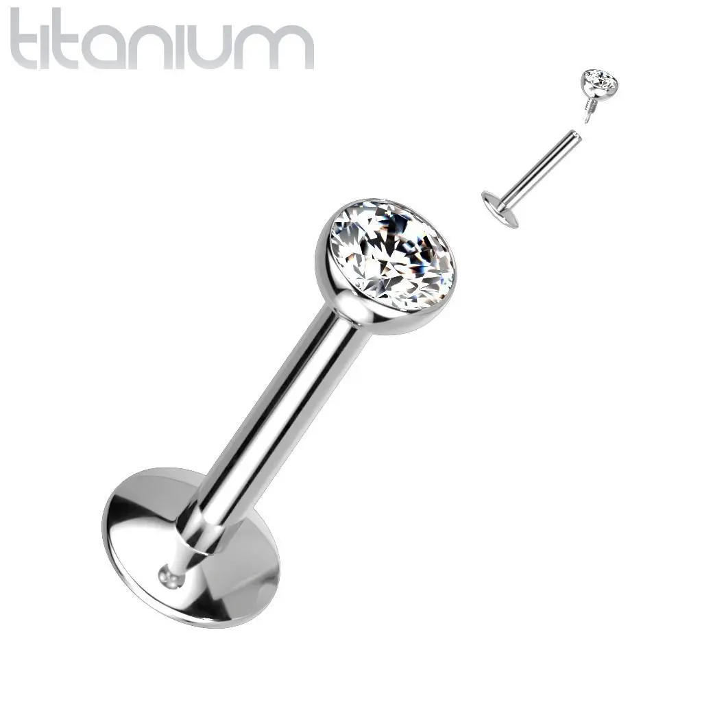 S4U Piercing do brady titan (1,0 x 8 mm, kamínek 3 mm) - TIT1216-10083