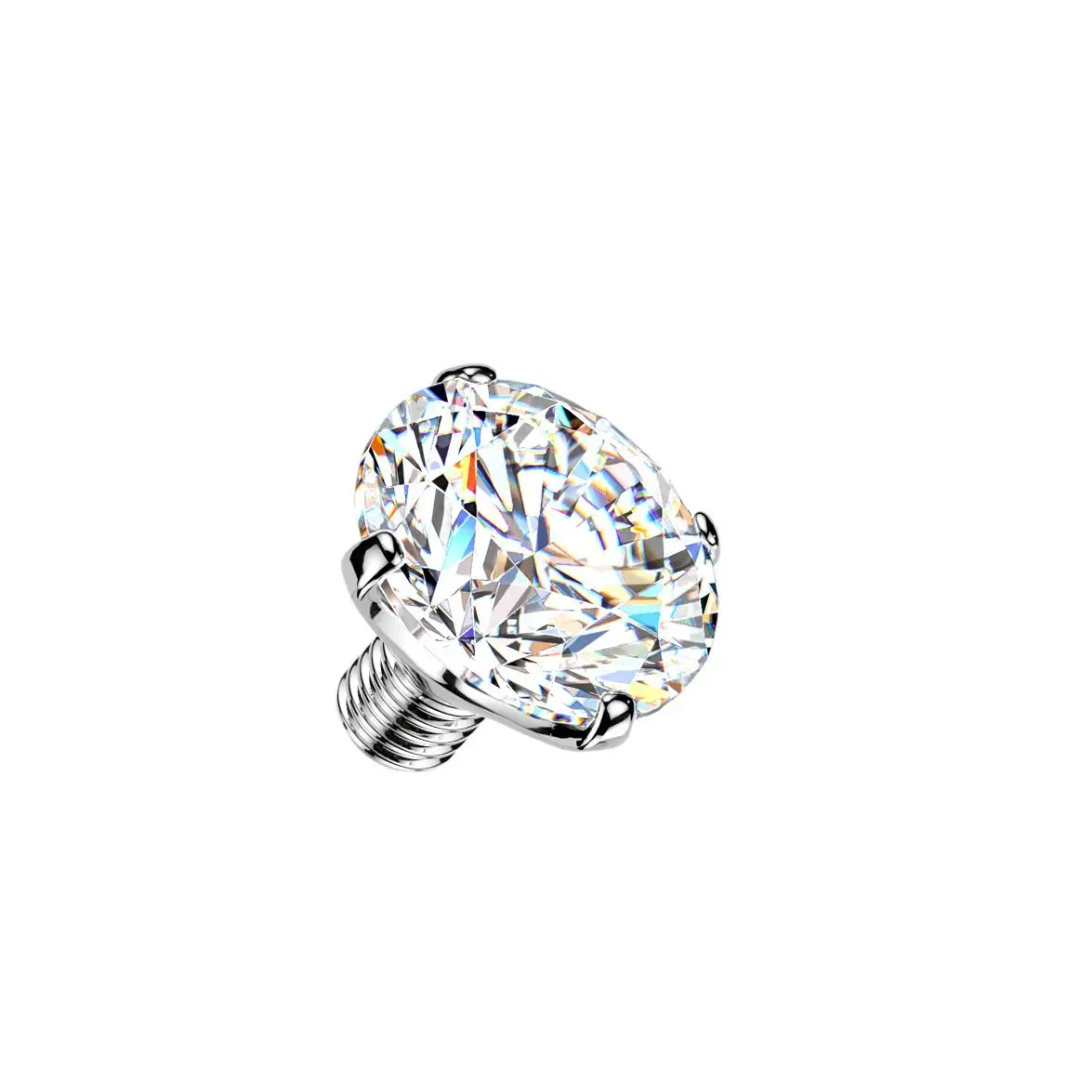 Ozdobná část k piercingu Moissanit TITAN (3 mm) - TM041-03