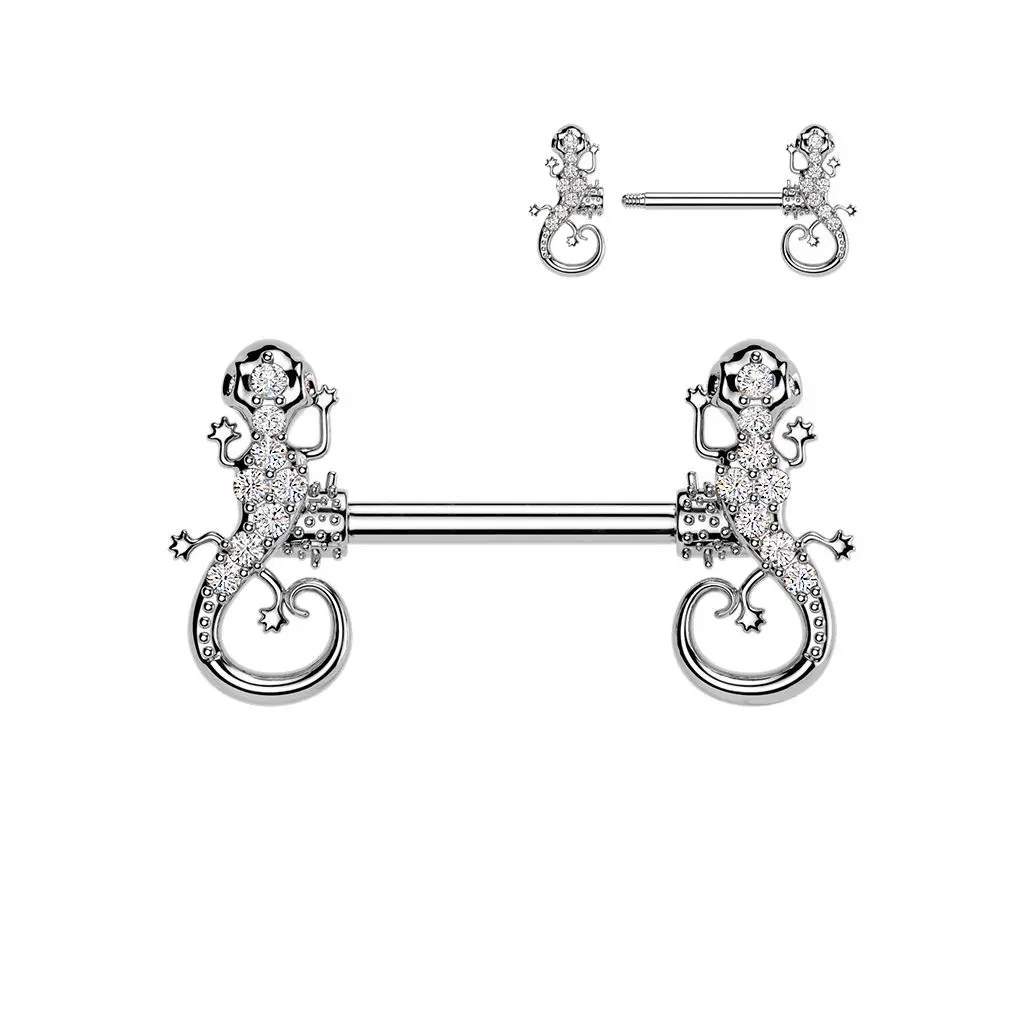 Piercing do bradavky - ještěrka