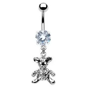 Piercing do pupíku - medvídek