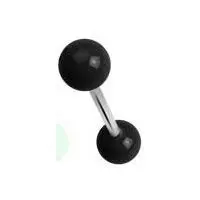Piercing do jazyka akrylát (černá) - PJ01094-K
