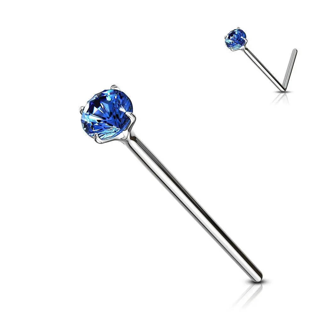 Variabilní piercing do nosu (tmavě modrá) - N01079-B