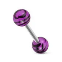 Piercing do jazyka - zebrovaný