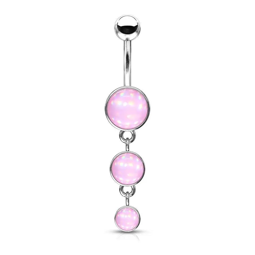 Visací piercing do pupíku