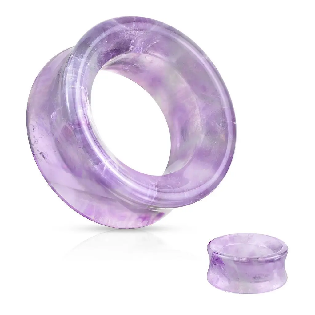 Tunel do ucha ametyst (14 mm) - TN01129-14