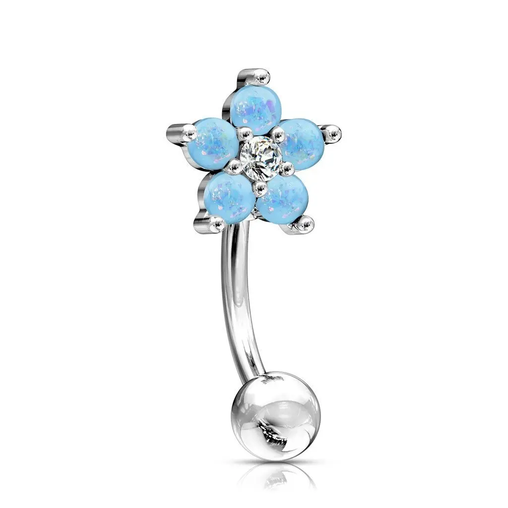 Piercing do obočí kytička