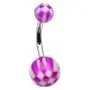 Piercing do pupíku - banánek (fialová) - BA01012-A