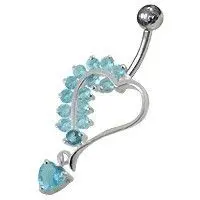 S4U Stříbrný piercing do pupíku - srdíčko