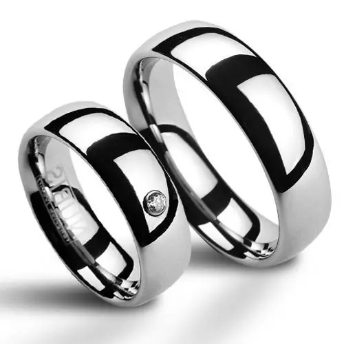 NUBIS NWF1025-6ZR Wolframové snubní prsteny - pár