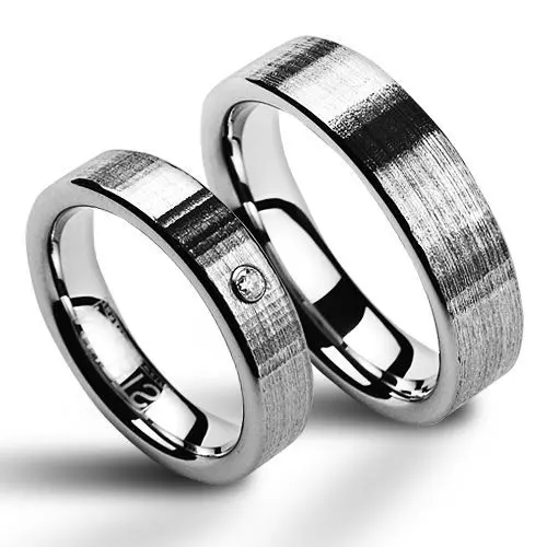 NUBIS NWF1009-Zr Wolframové snubní prsteny - pár