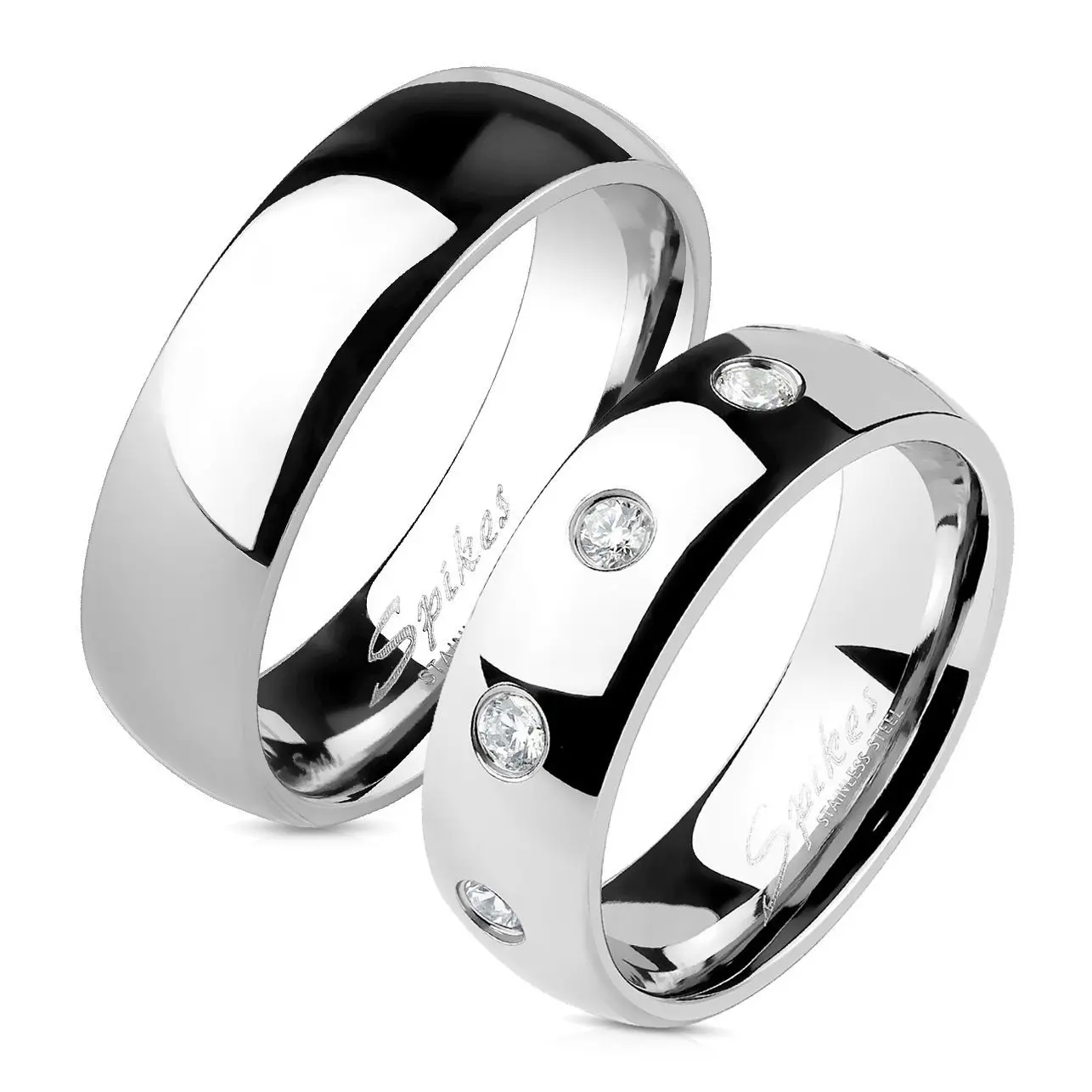 OPR1234 + OPR0100 Snubní prsteny ocel š. 6 mm - pár - OPR1234.OPR0100