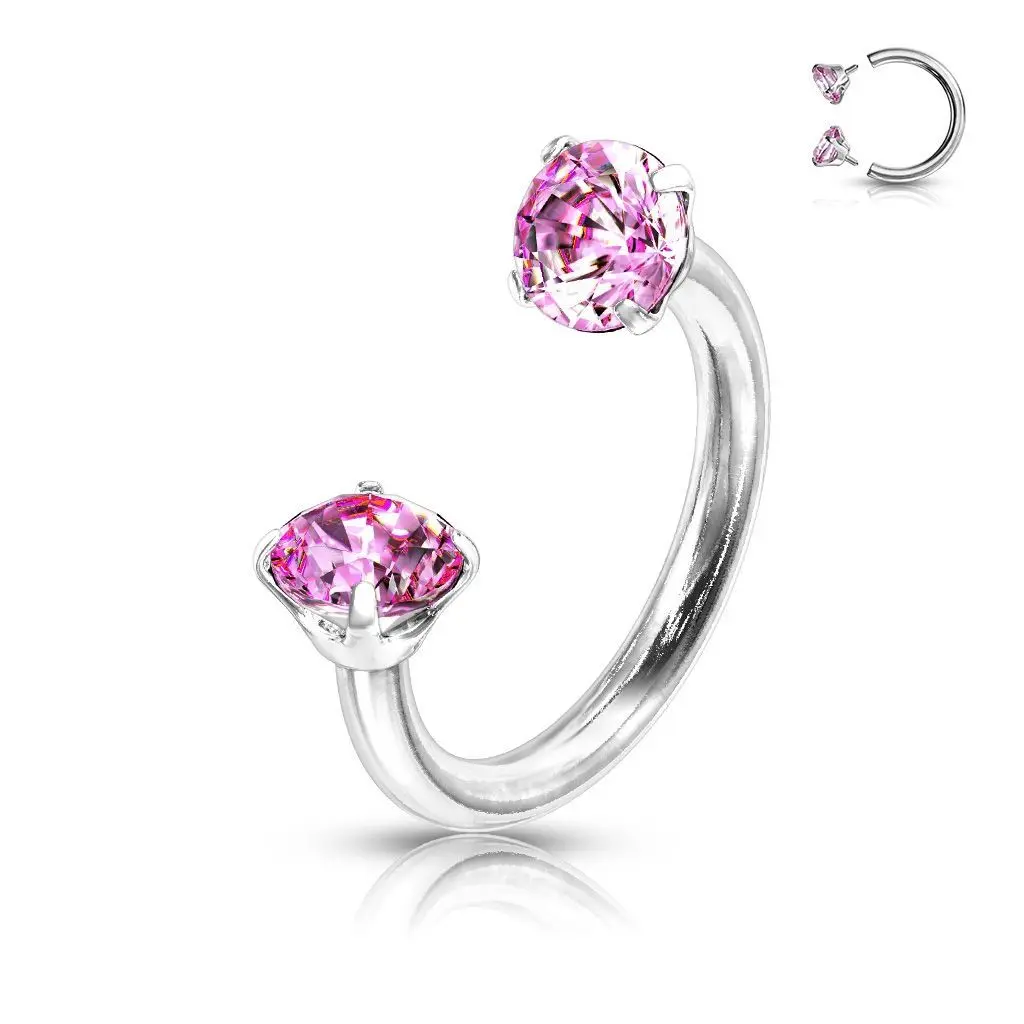 Piercing - podkova s vnitřním závitem