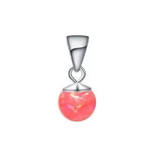 NUBIS Stříbrný opálový přívěsek - kulička 5 mm - NBP40-OP57