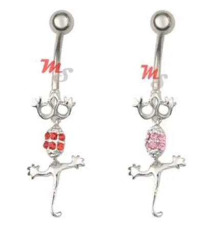 Piercing banánek chirurgická ocel tančící ještěrka MSV1002
